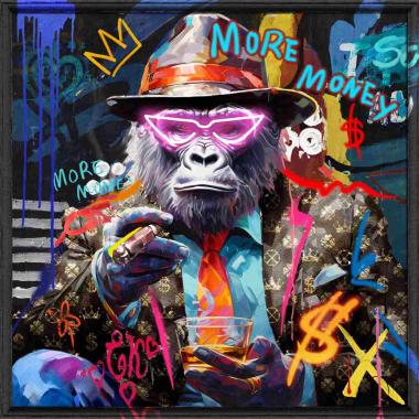 Quadro led monkey 80 x 80 cm