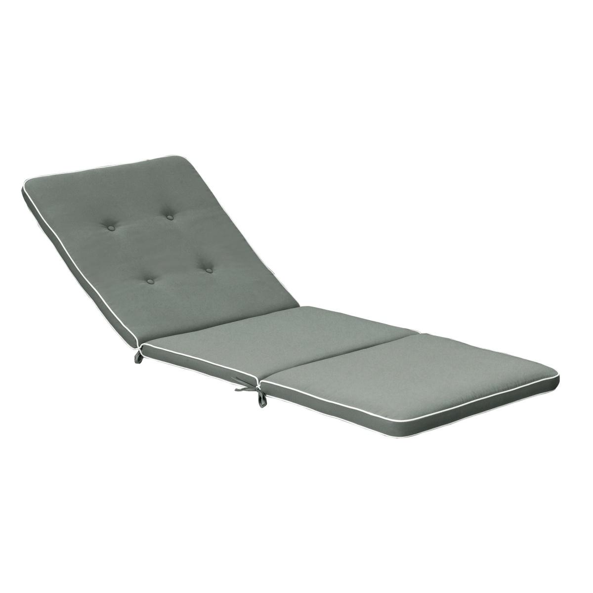 Cuscino Lettino 63X200 Tortora con Bordo | Re Garden