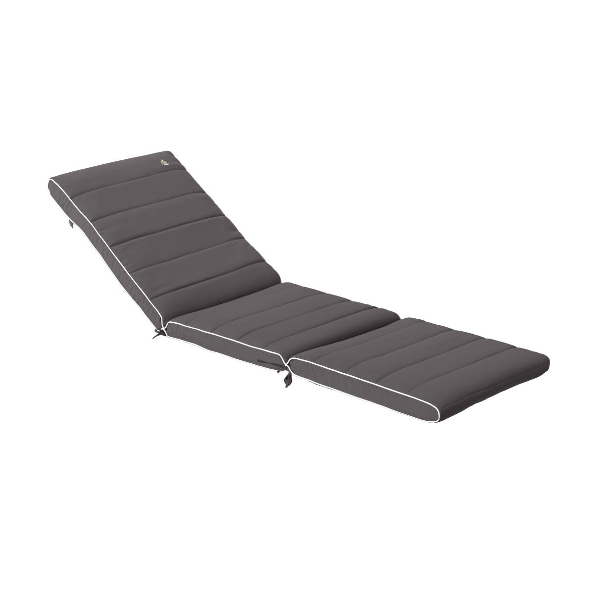 Cuscino Lettino 64x200 Grigio Bordo | Re Garden