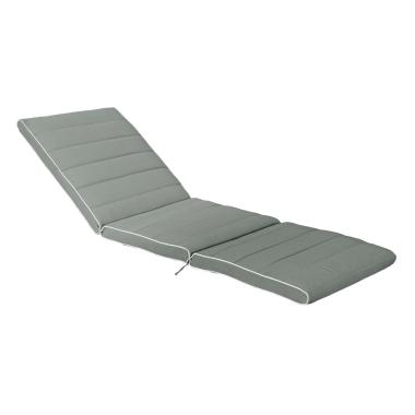 Cuscino Lettino 64x200 Tortora con Bordo | Re Garden