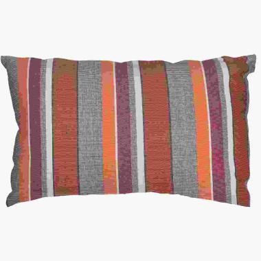 Cuscino Arredo Tessuto Pillow Righe Arancio 40x60 | Re Garden