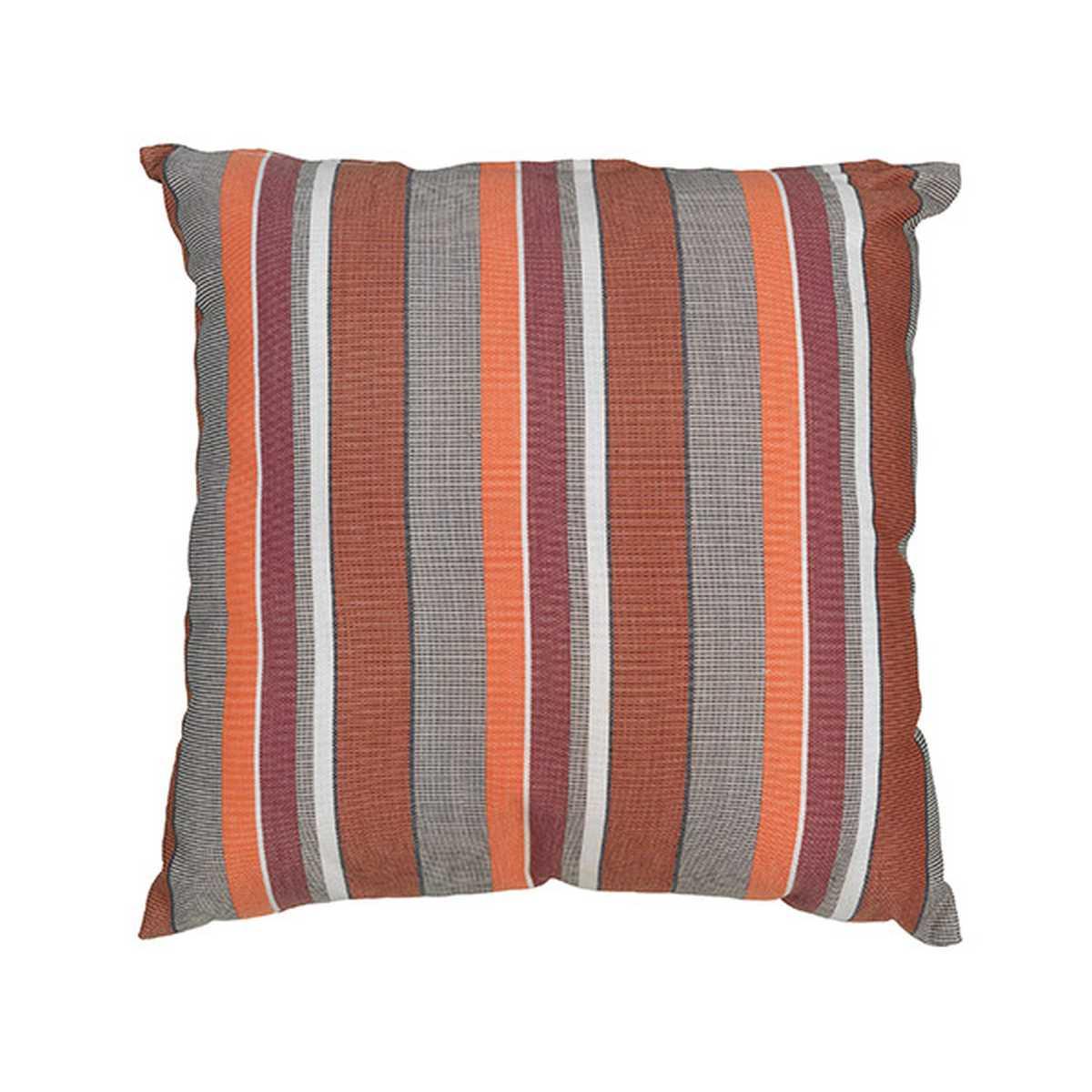 Cuscino Arredo Tessuto Pillow Righe Arancio 50x50 | Re Garden
