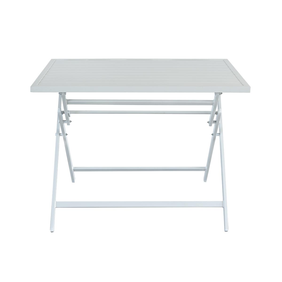 Tavolo Alluminio Dionisio Richiudibile Bianco cm.100x70 | Re Garden