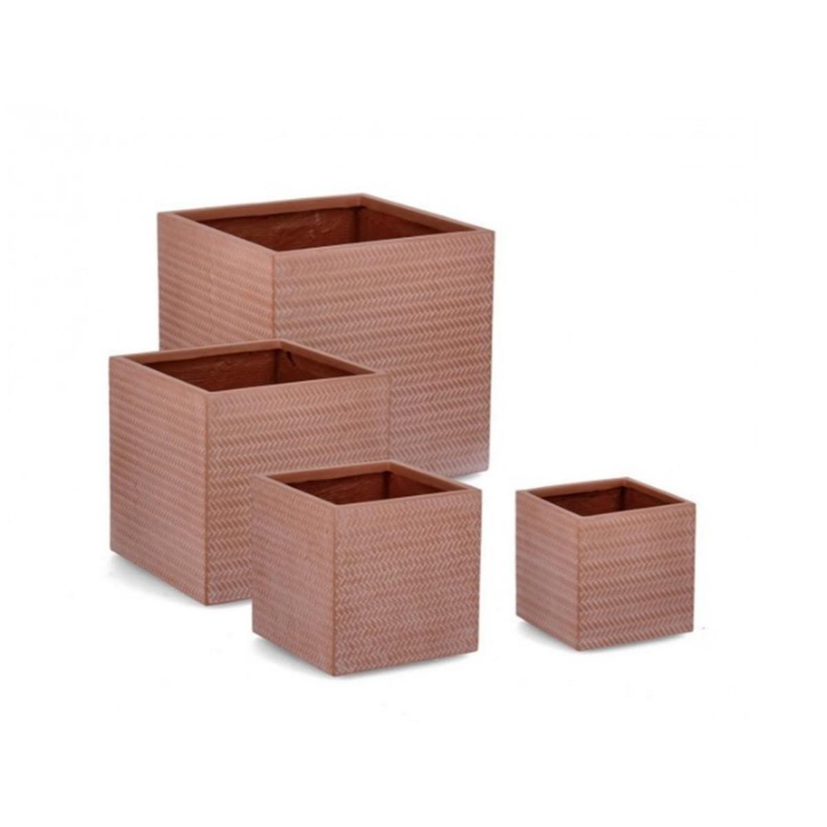 Porta Vaso TerracottaTressage cm.37x37x37 | Bizzotto