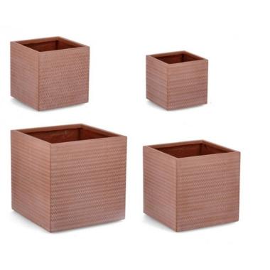 Porta Vaso Terracotta Tressage cm.44x44xh44 | Bizzotto