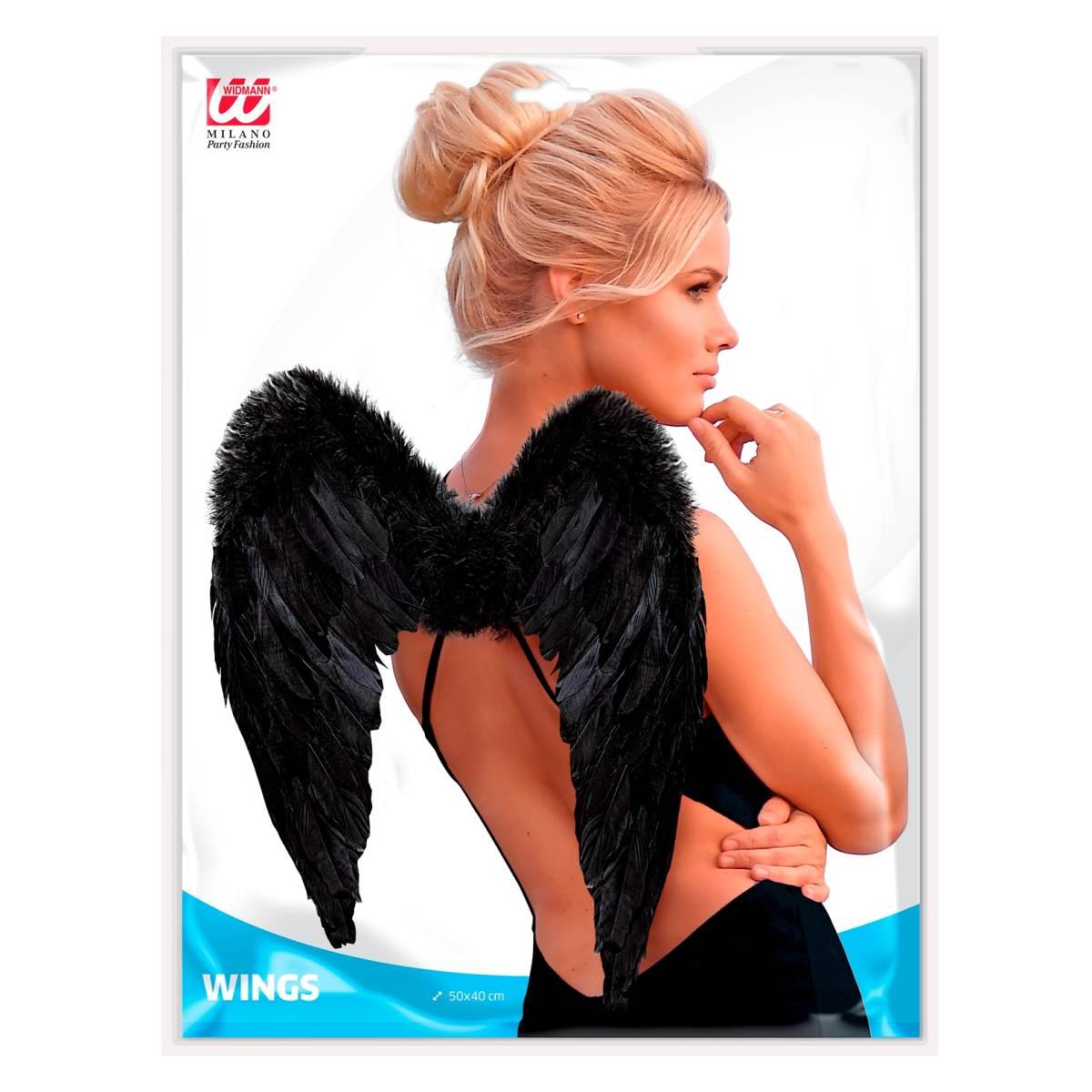 Ali Piumate Nere cm.50x40 |Widmann
