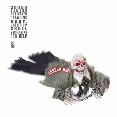 Scheletro Strisciante Animato cm.80 con Luci e Suoni |Widmann
