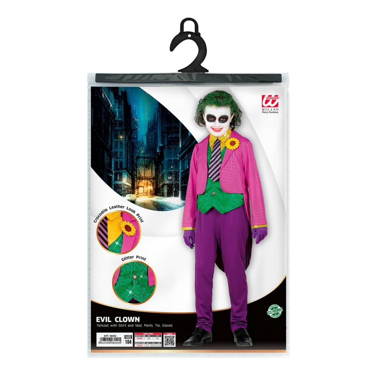 Costume Evil Clown Joker |Widmann