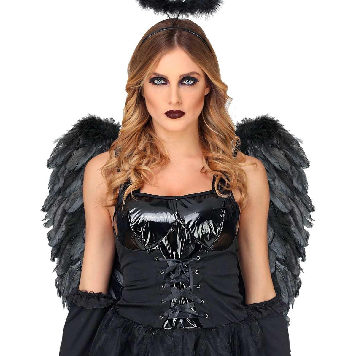 Ali Piumate Nere cm.50x50 |Widmann