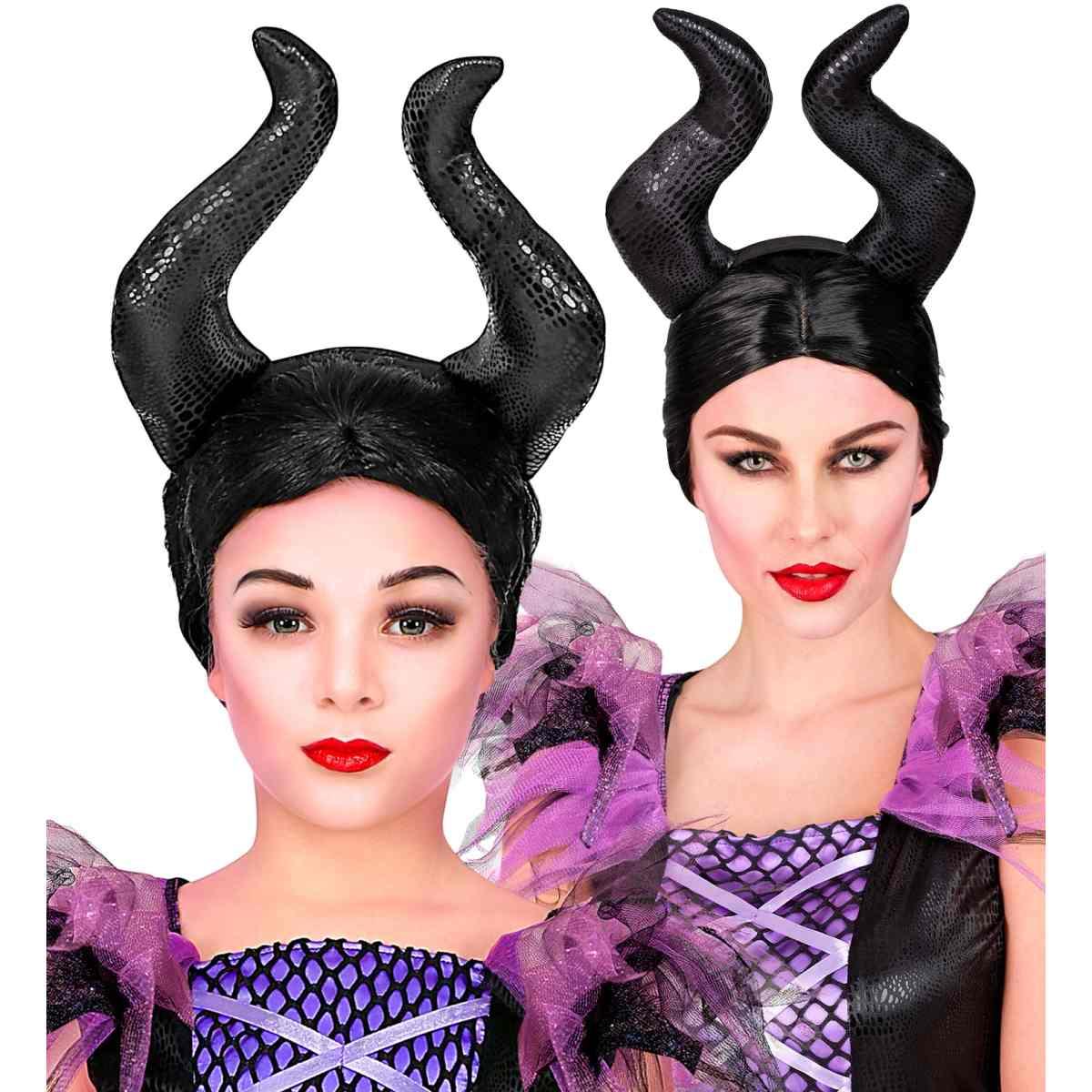 Cerchietto Strega Malefica con Corna Nere |Widmann