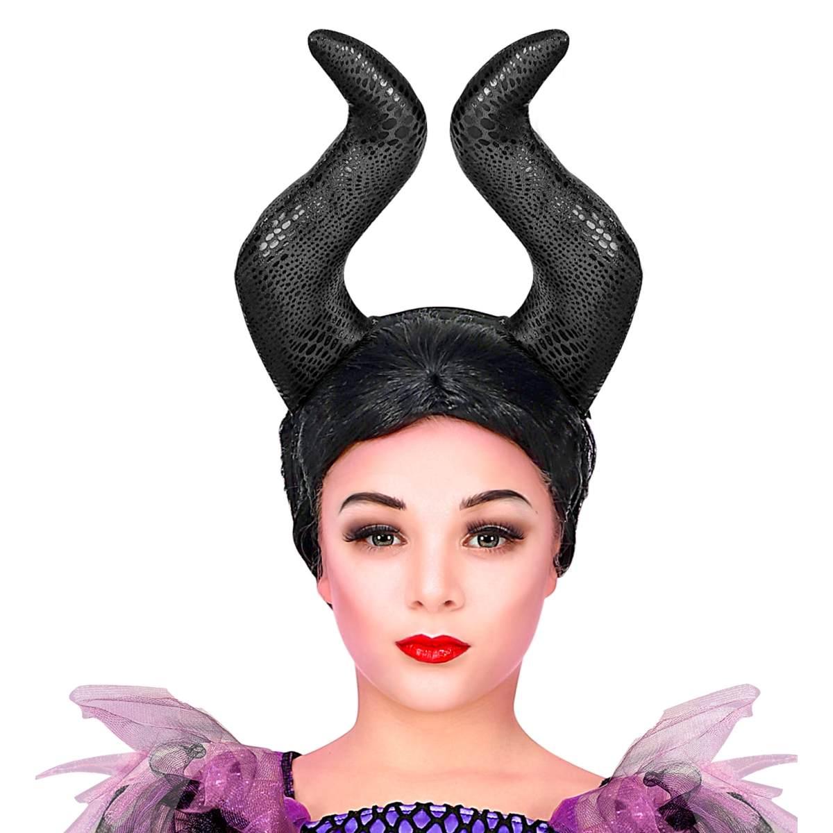 Cerchietto Strega Malefica con Corna Nere |Widmann