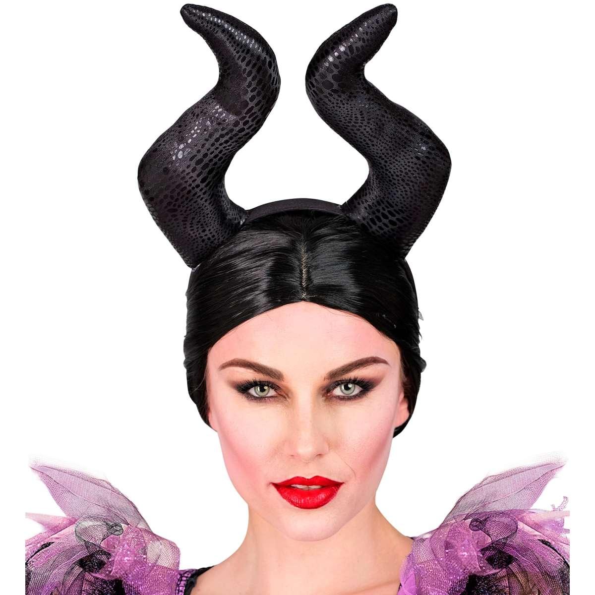 Cerchietto Strega Malefica con Corna Nere |Widmann
