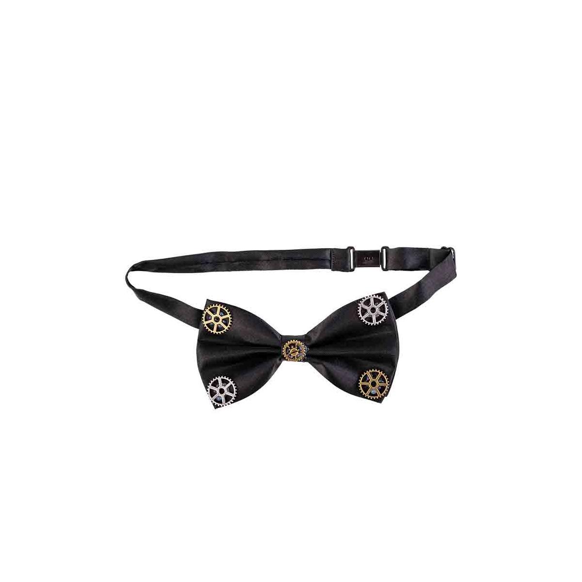 Papillon Steampunk Nero con Ingranaggi |Carnival Toys