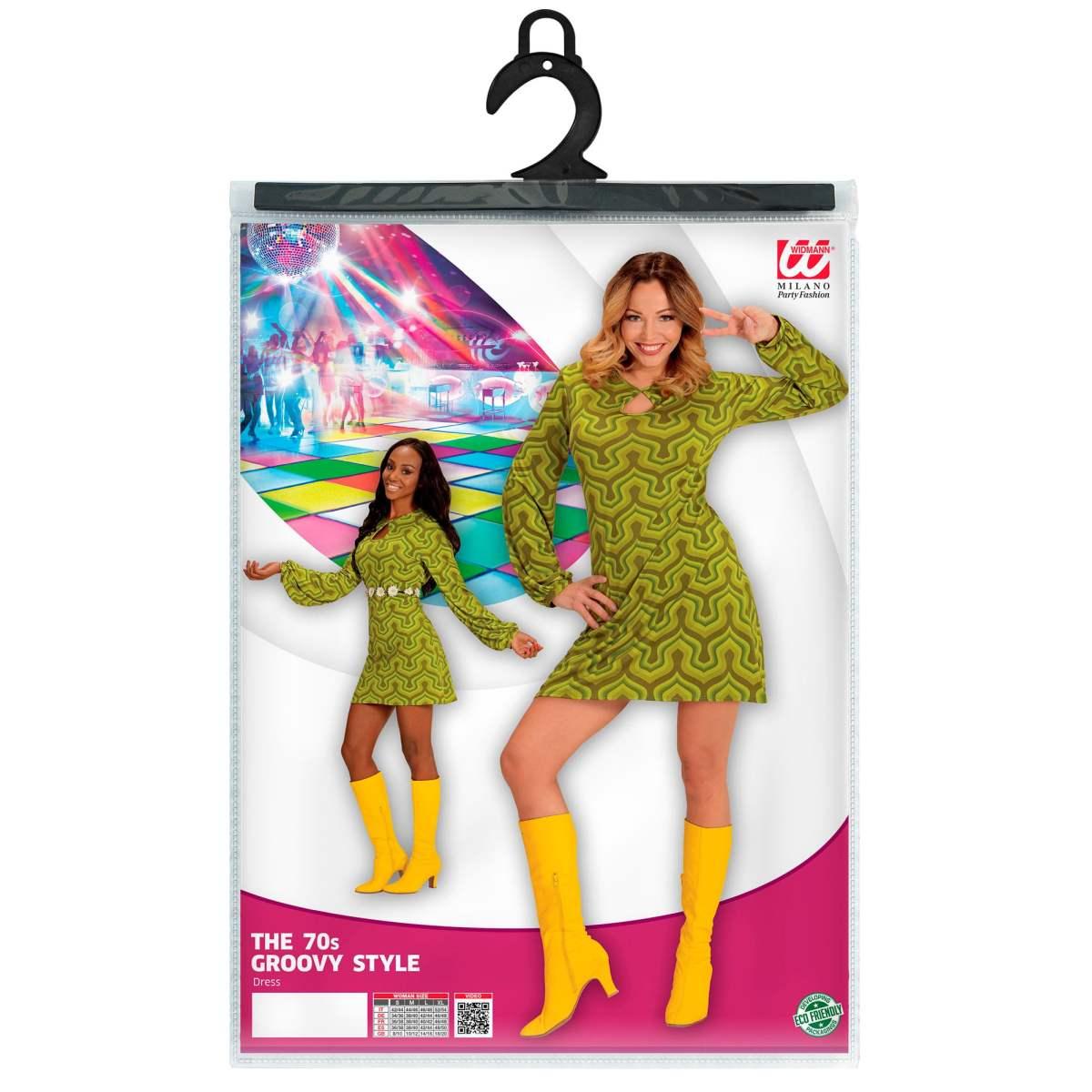 Costume Abito Anni '70/'80 Verde |Widmann