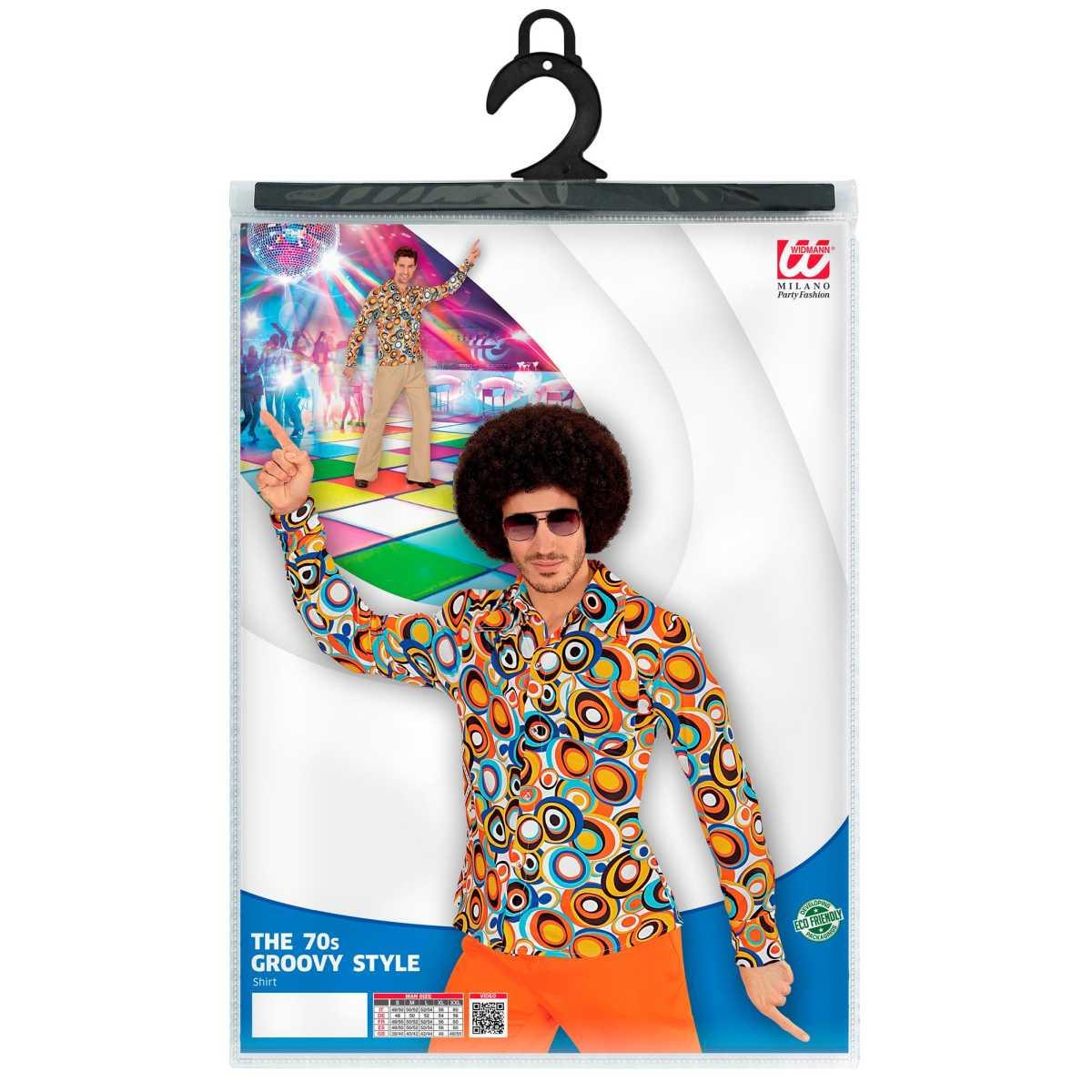 Camicia Fantasia Anni '70/'80 Bubbles |Widmann