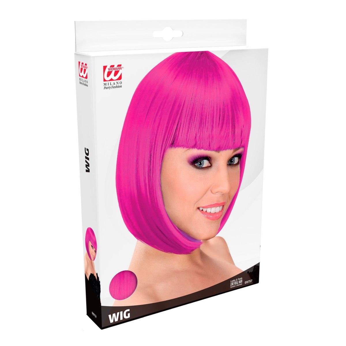 Parrucca Caschetto Lou Lou Rosa Fucsia |Widmann