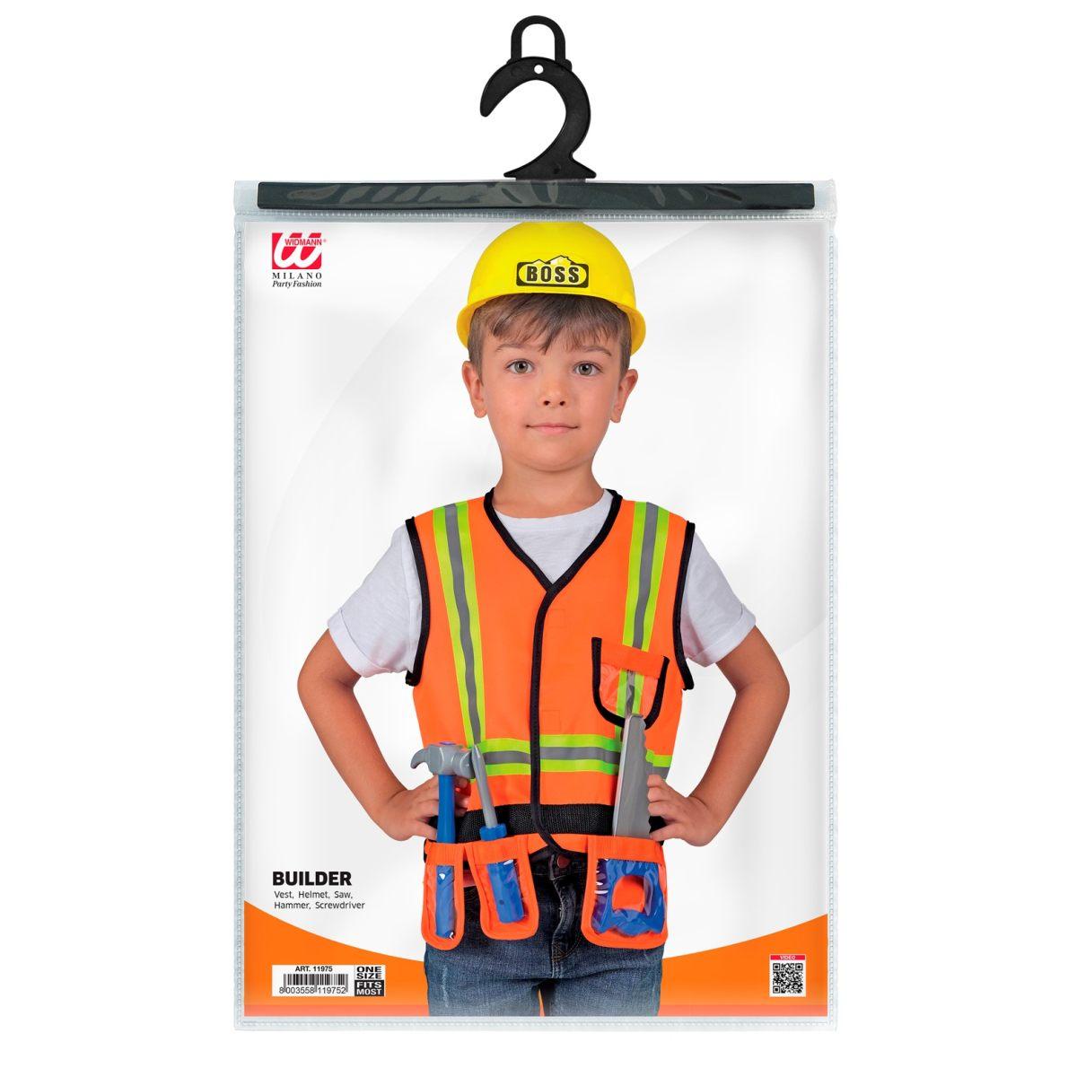 Costruttore Gilet Casco Attrezzi Set pz.5 |Widmann