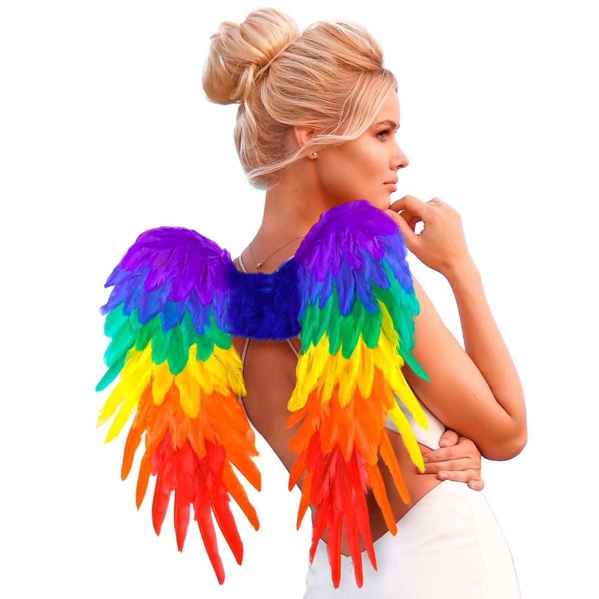 Ali Piumate Arcobaleno Multicolor cm.50x50 |Widmann