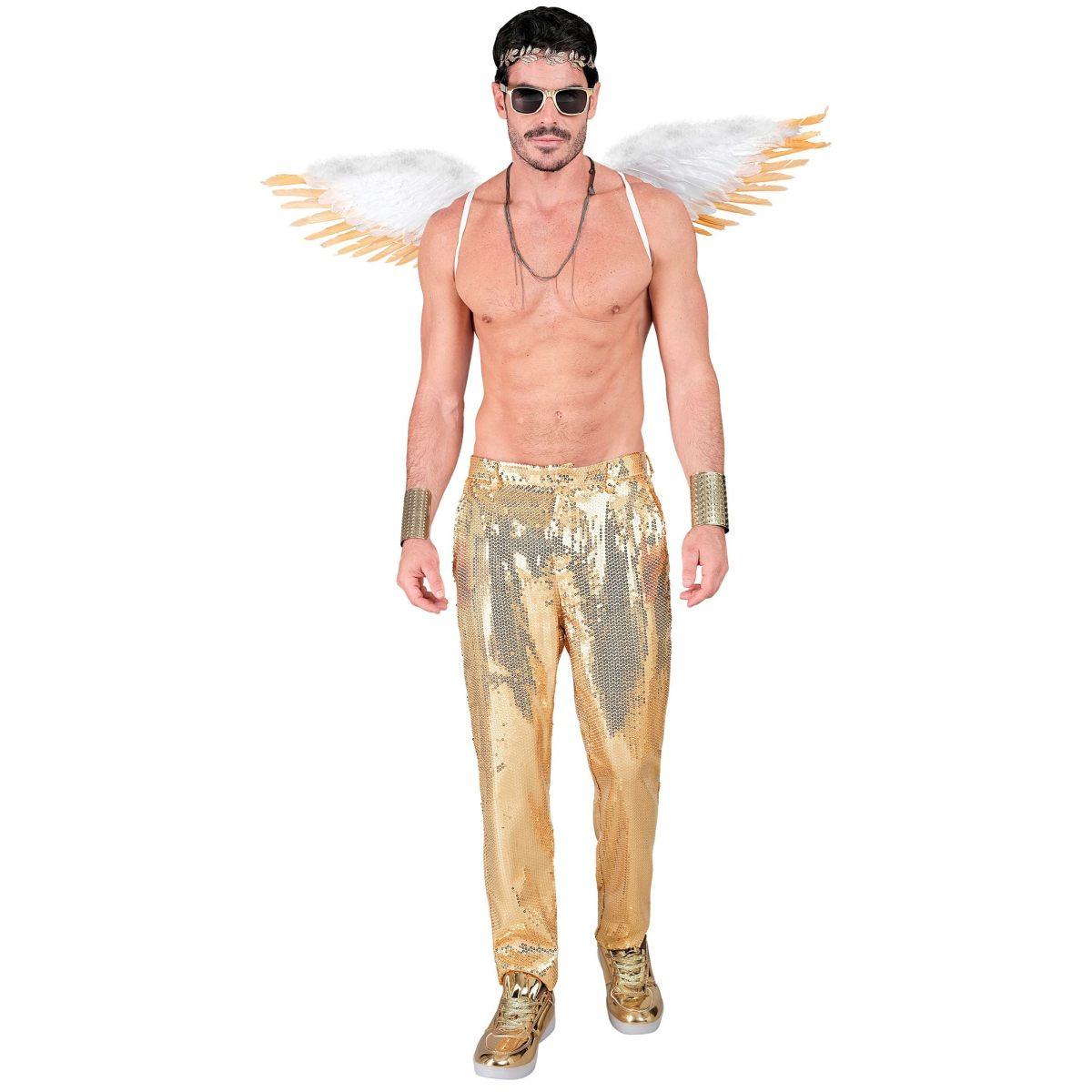 Pantaloni Anni Party Disco Oro con Paillettes |Widmann