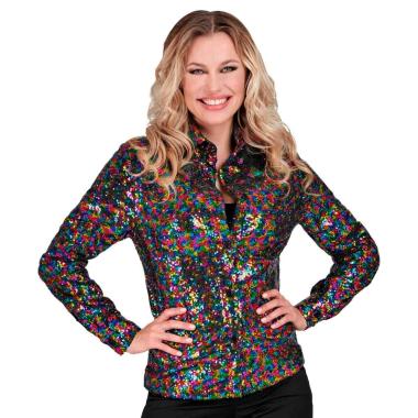 Camicia Party Disco Paillettes Multicolor |Widmann