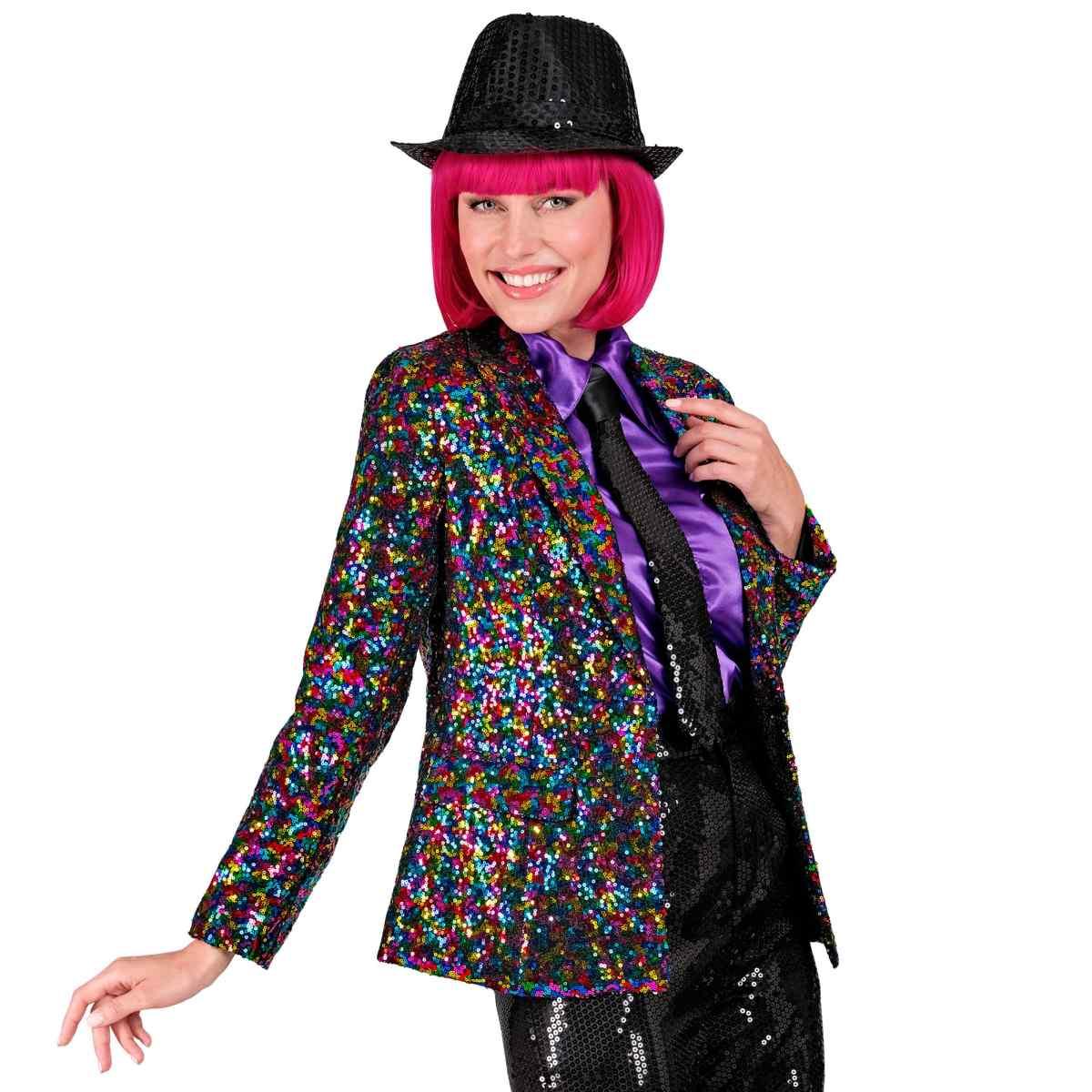 Giacca Party Disco Paillettes Multicolor |Widmann