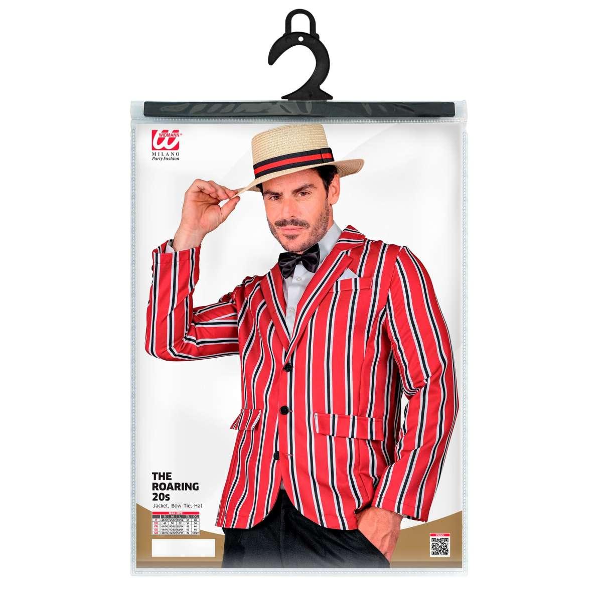 M2 Store Giacca Uomo Anni '20 Righe Rosse Widmann