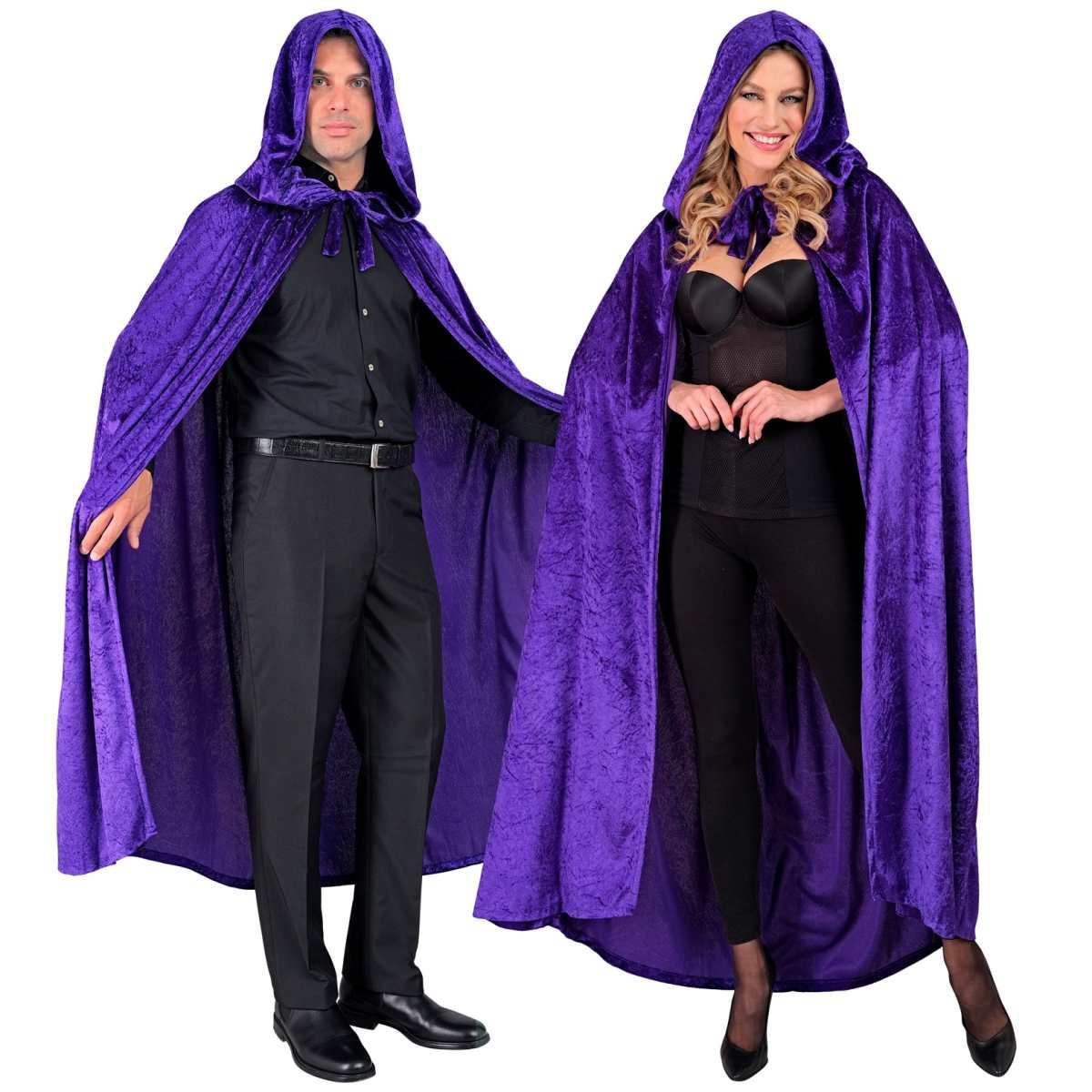Mantello cm.140 Viola Velluto con Cappuccio |Widmann