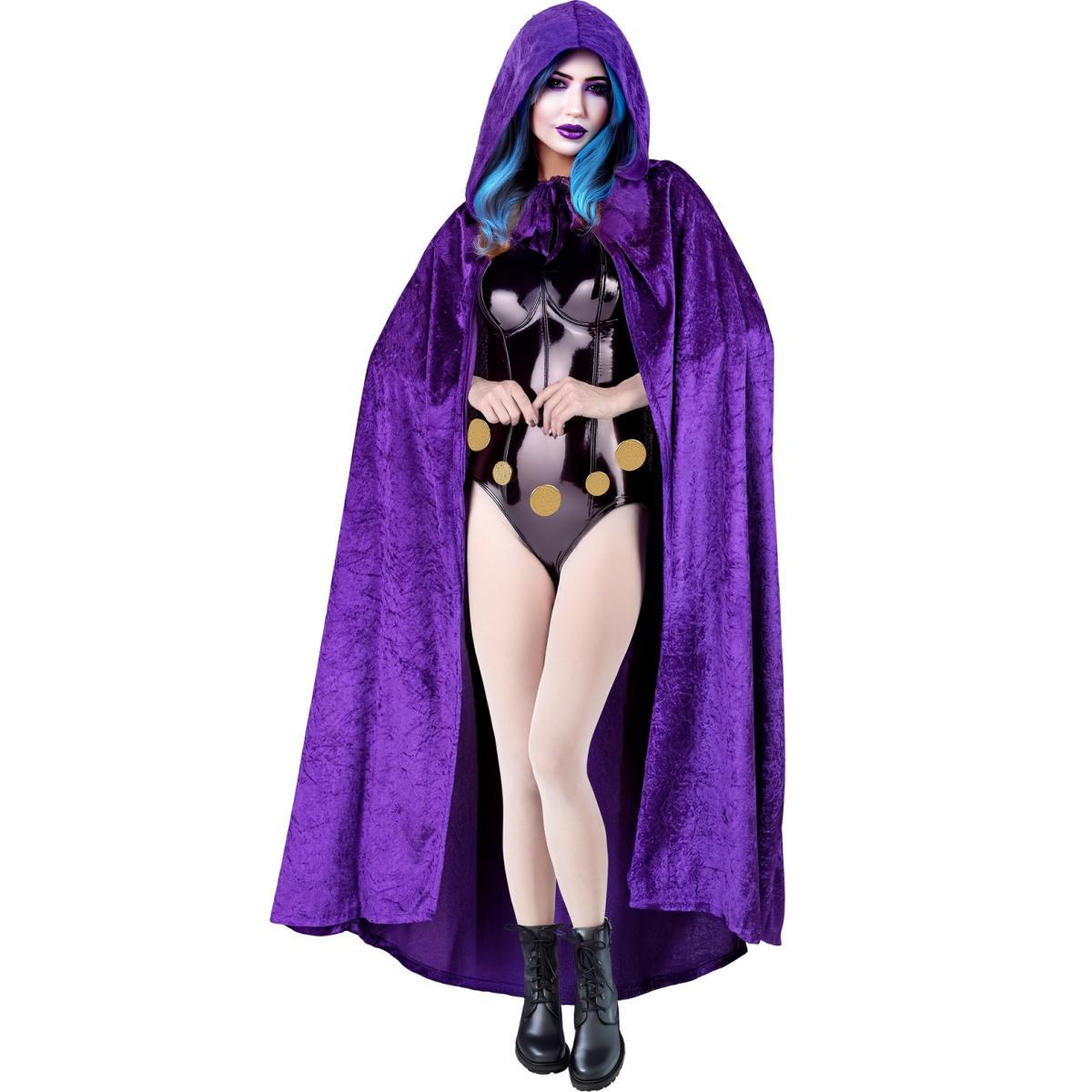 Mantello cm.140 Viola Velluto con Cappuccio |Widmann