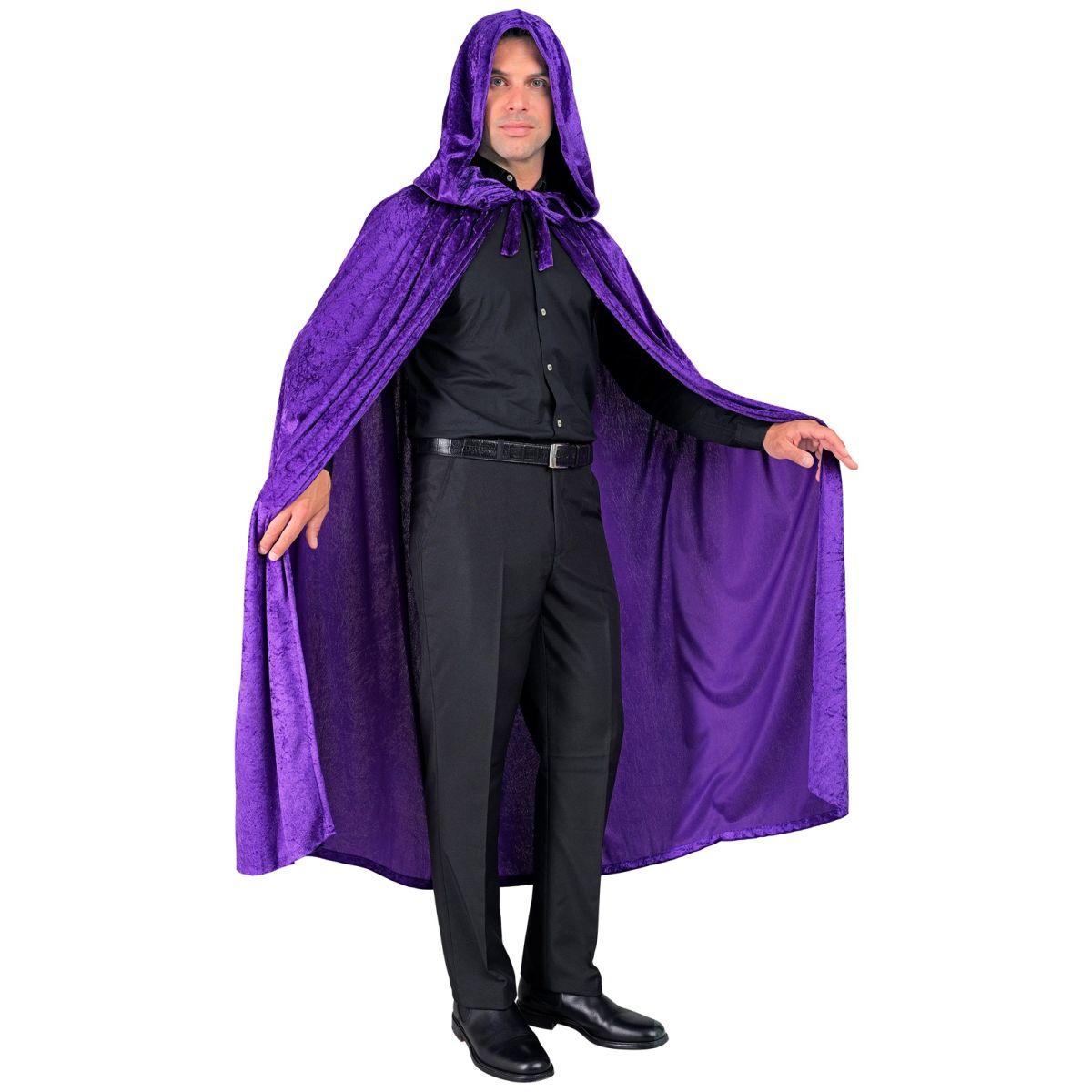 Mantello cm.140 Viola Velluto con Cappuccio |Widmann