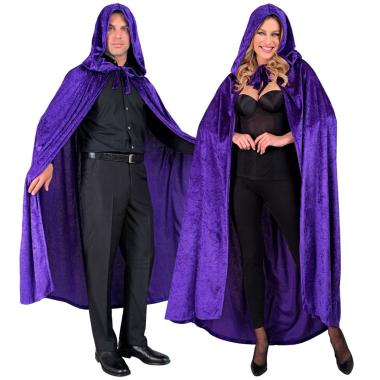 Mantello cm.140 Viola Velluto con Cappuccio |Widmann