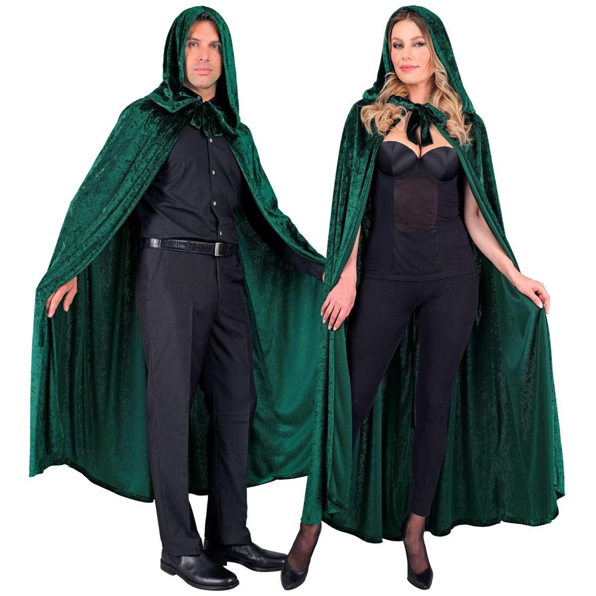 Mantello cm.140 Verde Velluto con Cappuccio |Widmann