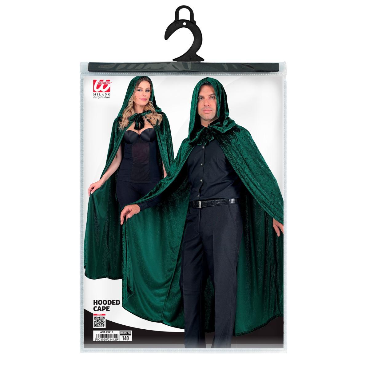 Mantello cm.140 Verde Velluto con Cappuccio |Widmann