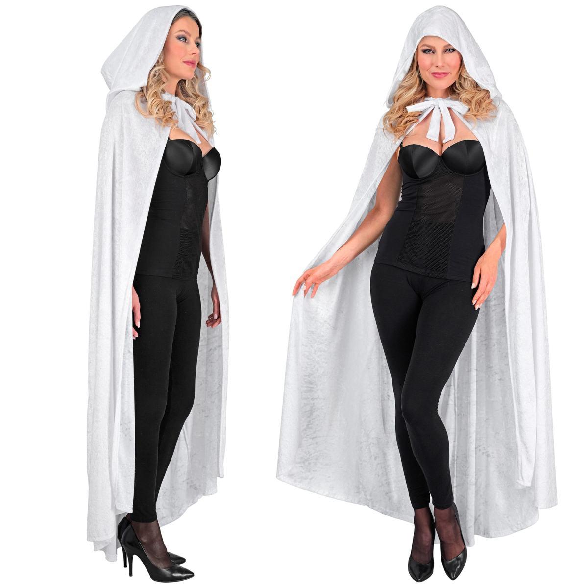 Mantello cm.140 Bianco Velluto con Cappuccio |Widmann