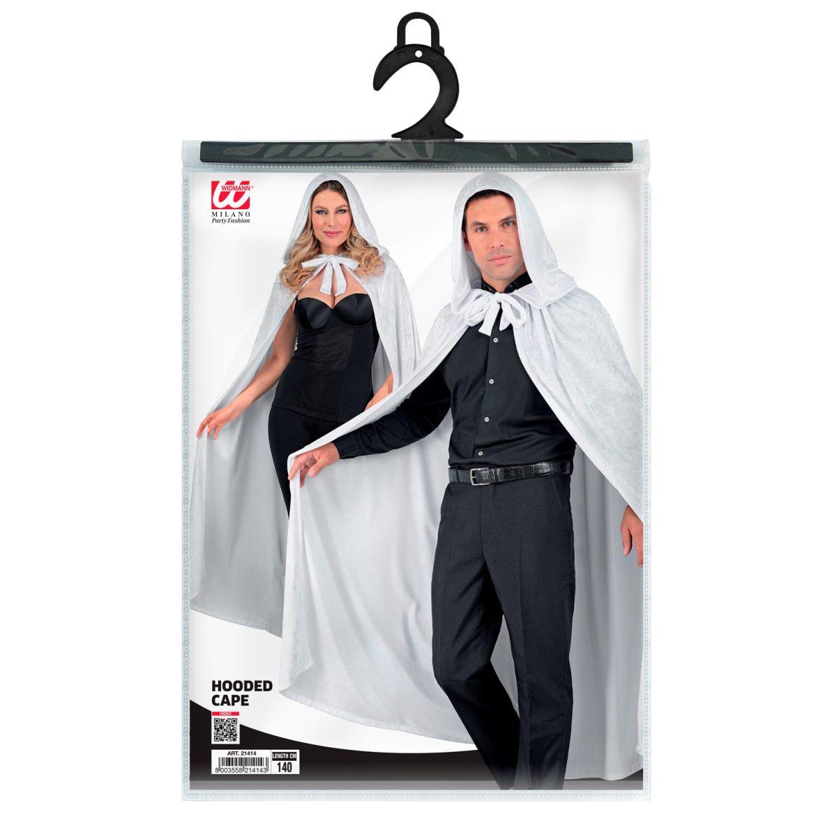 Mantello cm.140 Bianco Velluto con Cappuccio |Widmann