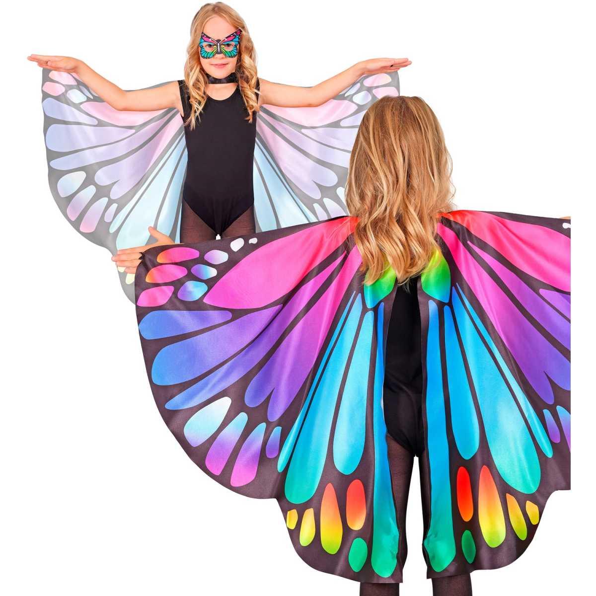 Ali Farfalla Rosa Viola con Maschera cm.100x70 |Widmann