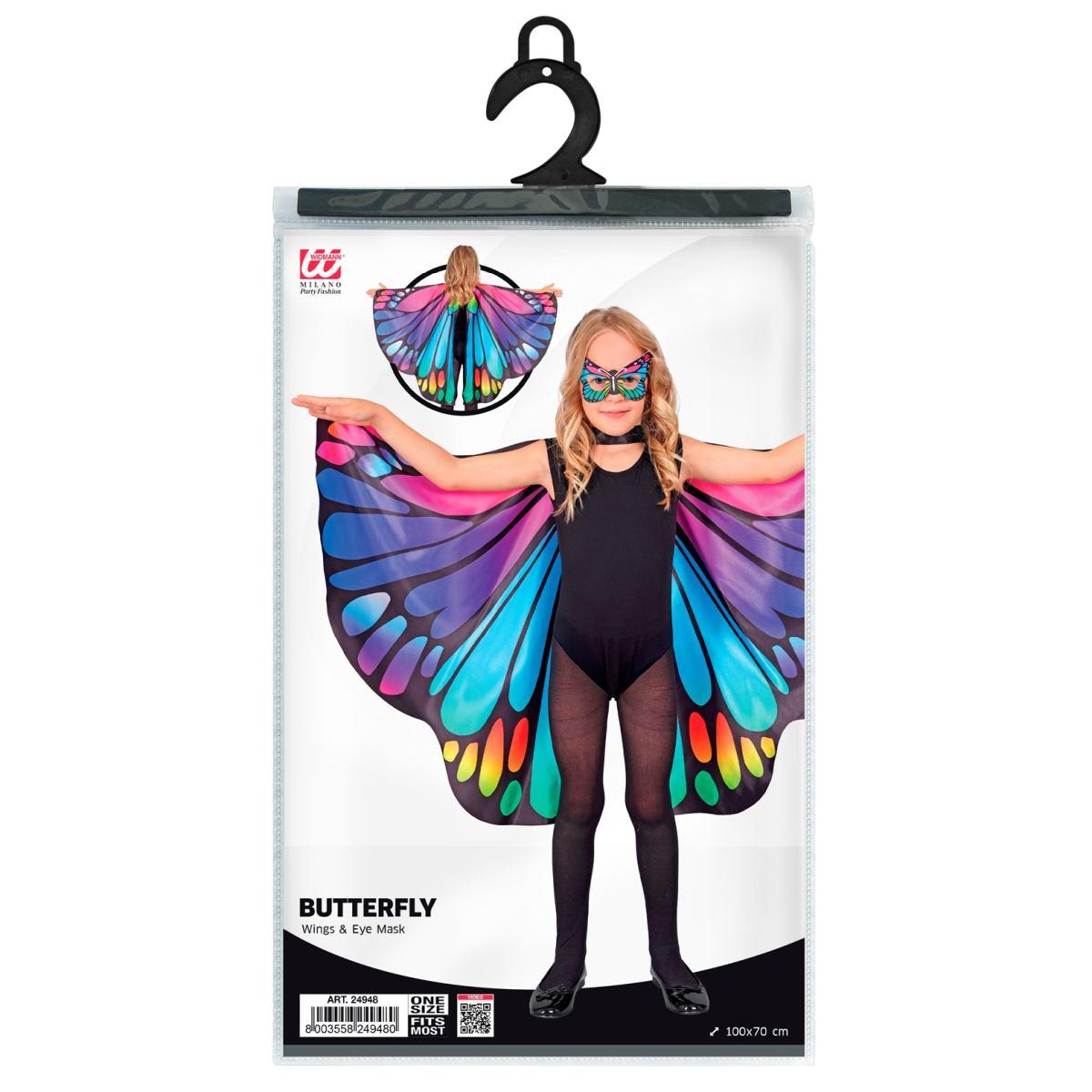 Ali Farfalla Rosa Viola con Maschera cm.100x70 |Widmann