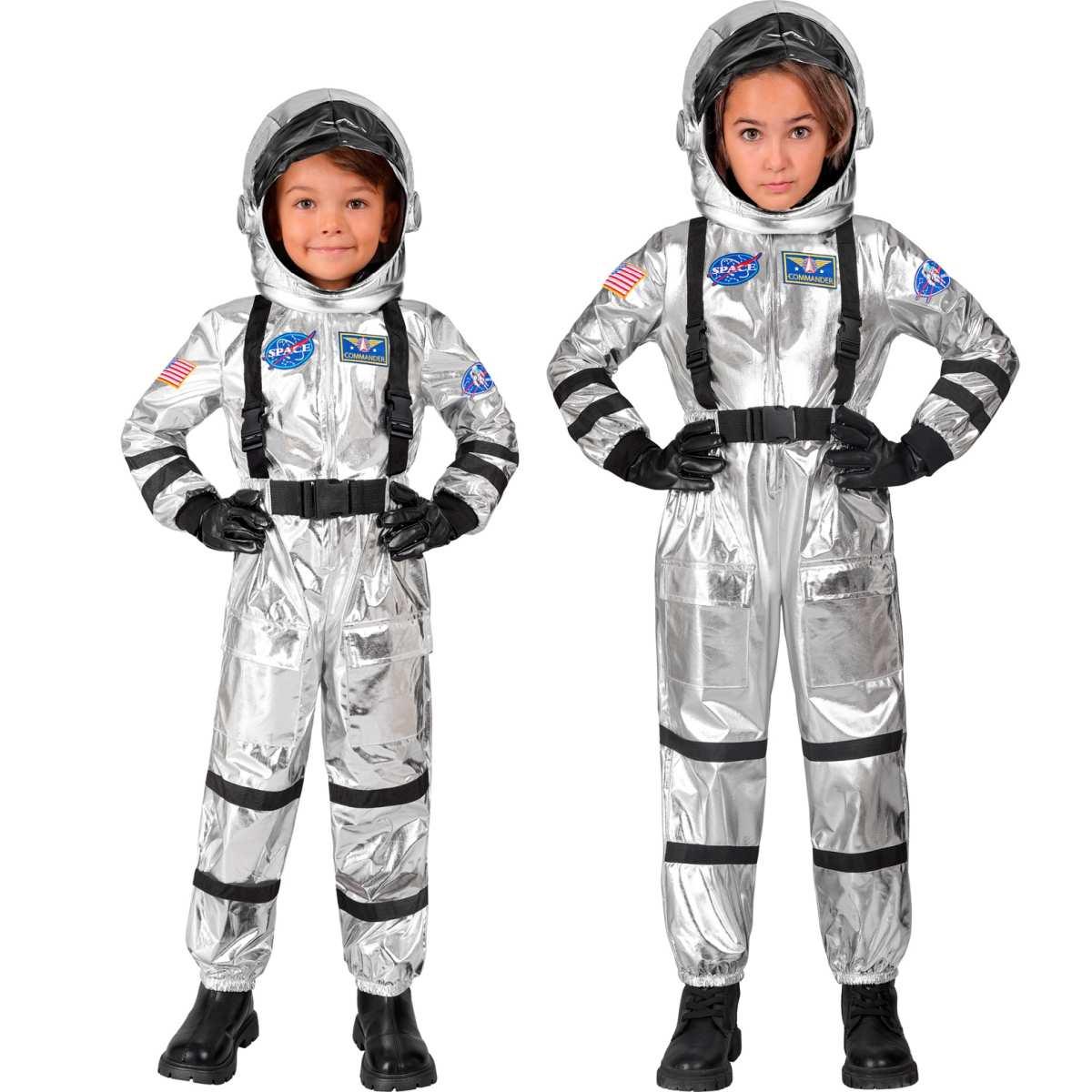 M2 Store Costume Bambino Astronauta Argento Tuta Casco Widmann