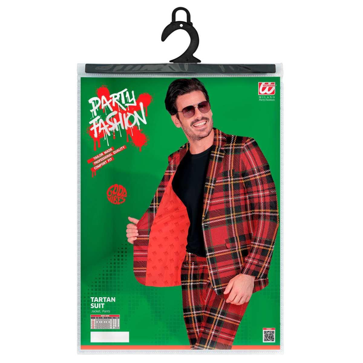 Costume Completo Tartan Rosso |Widmann