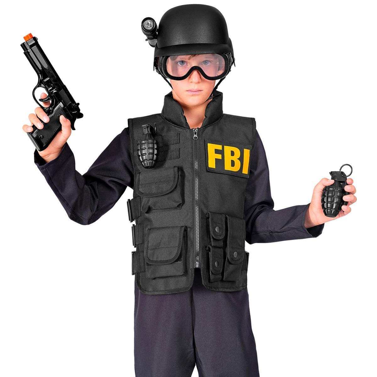 S.W.A.T Casco Occhiali e Armi Set pz.5 |Widmann