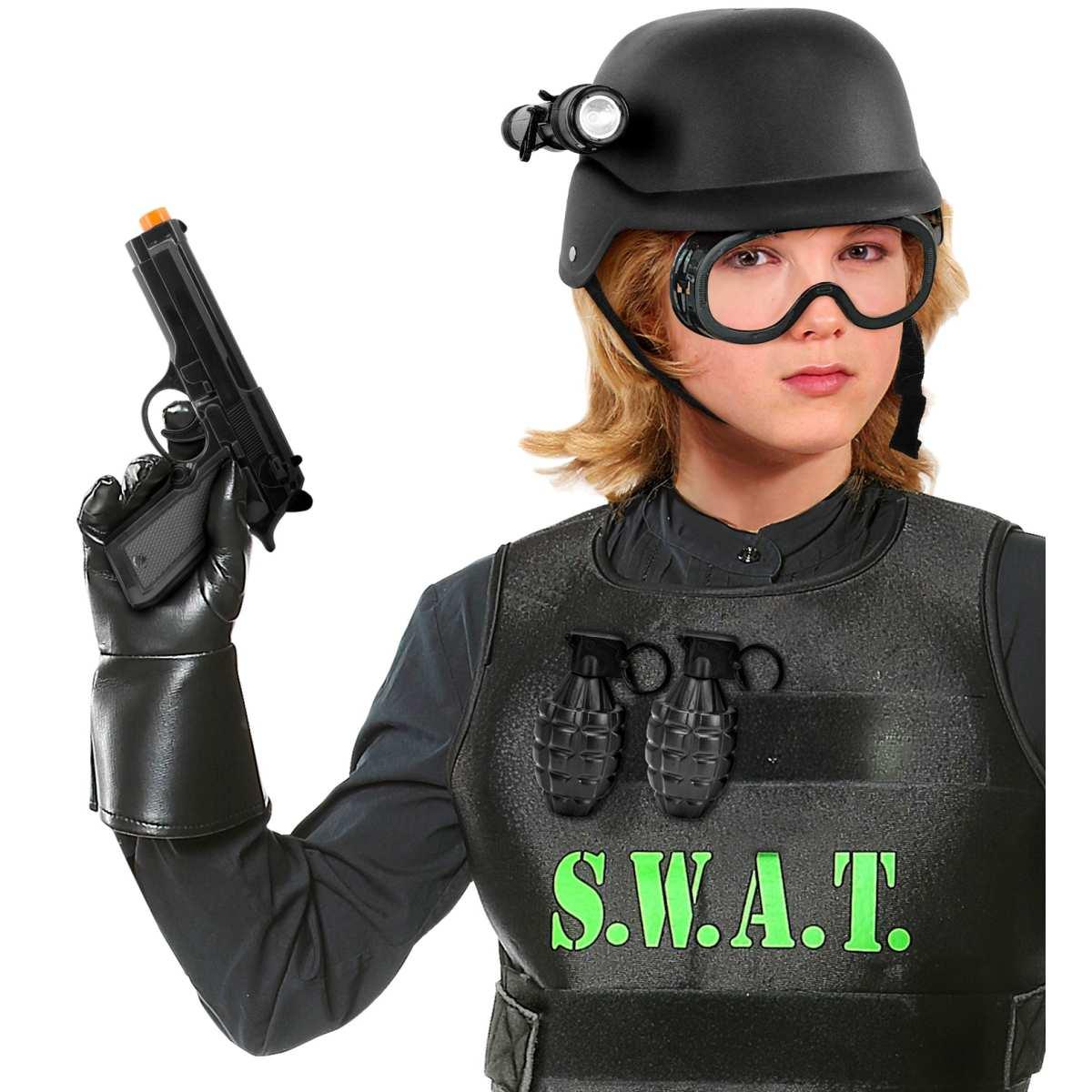 S.W.A.T Casco Occhiali e Armi Set pz.5 |Widmann