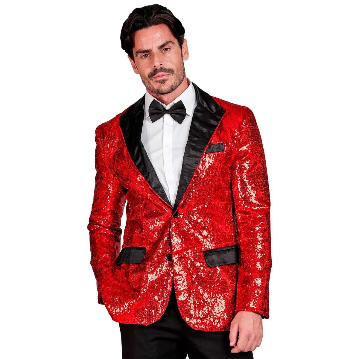 Giacca Rossa Paillettes con Bavero |Widmann