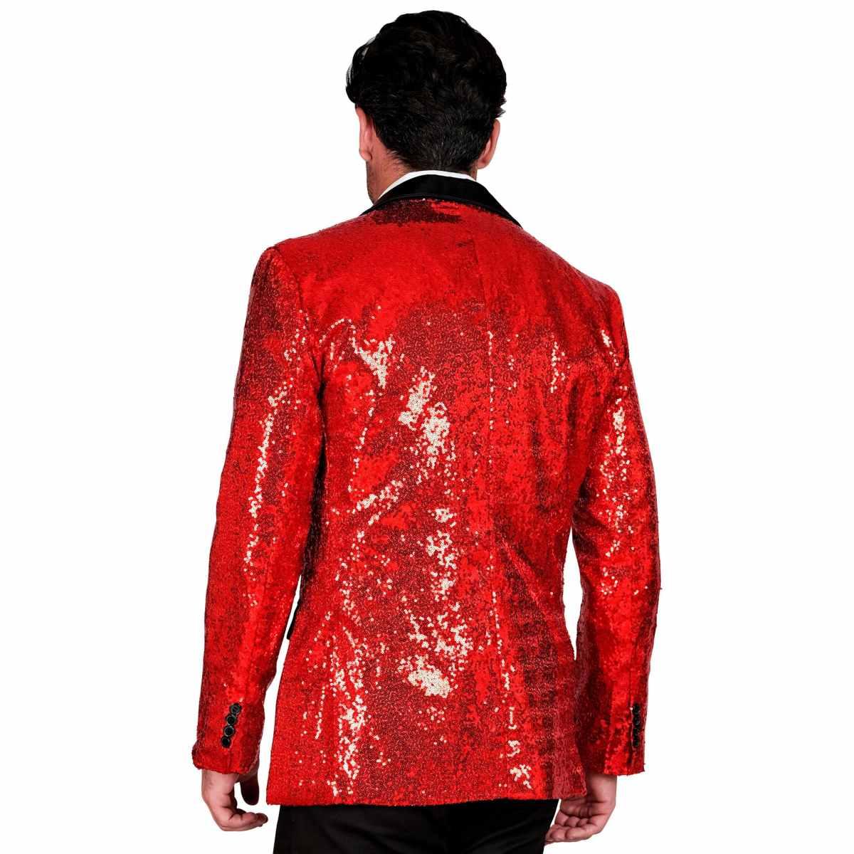 Giacca Rossa Paillettes con Bavero |Widmann