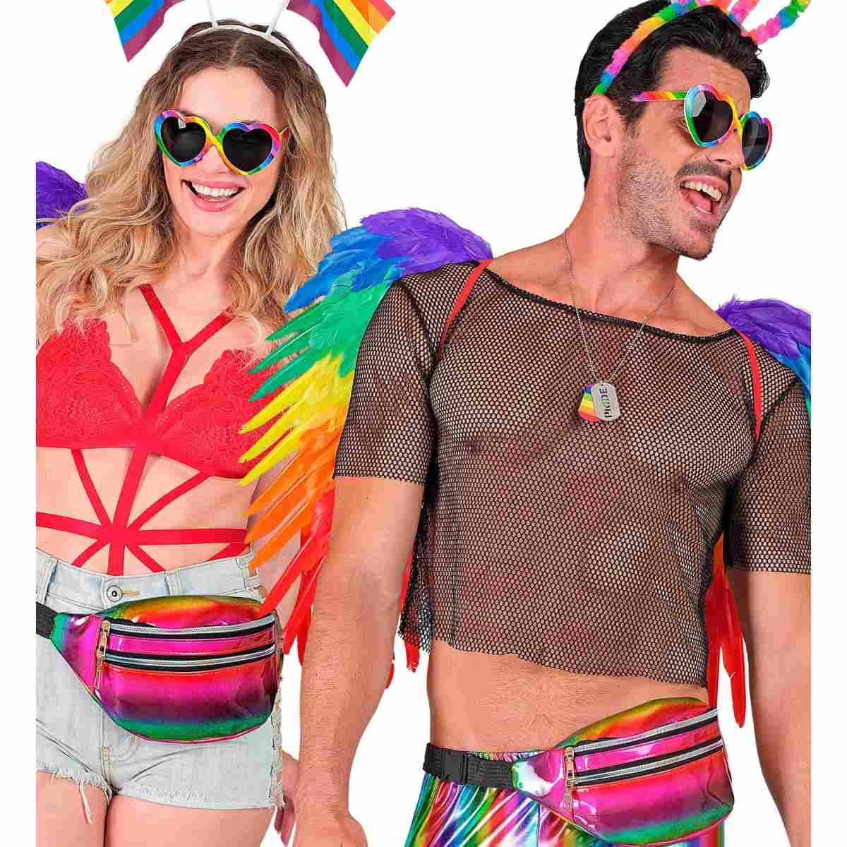 Borsa Marsupio Multicolor Arcobaleno Olografico |Widmann