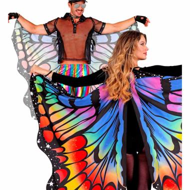 Ali Farfalla Multicolor Arcobaleno cm.175x140 |Widmann