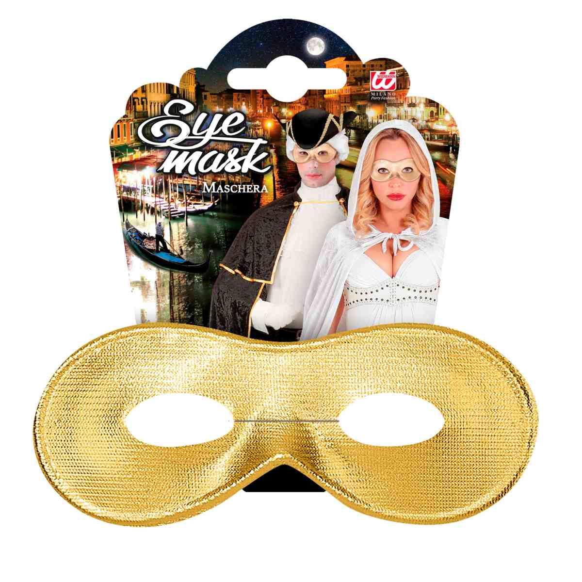 Maschera Viso Domino Tessuto Oro |Widmann