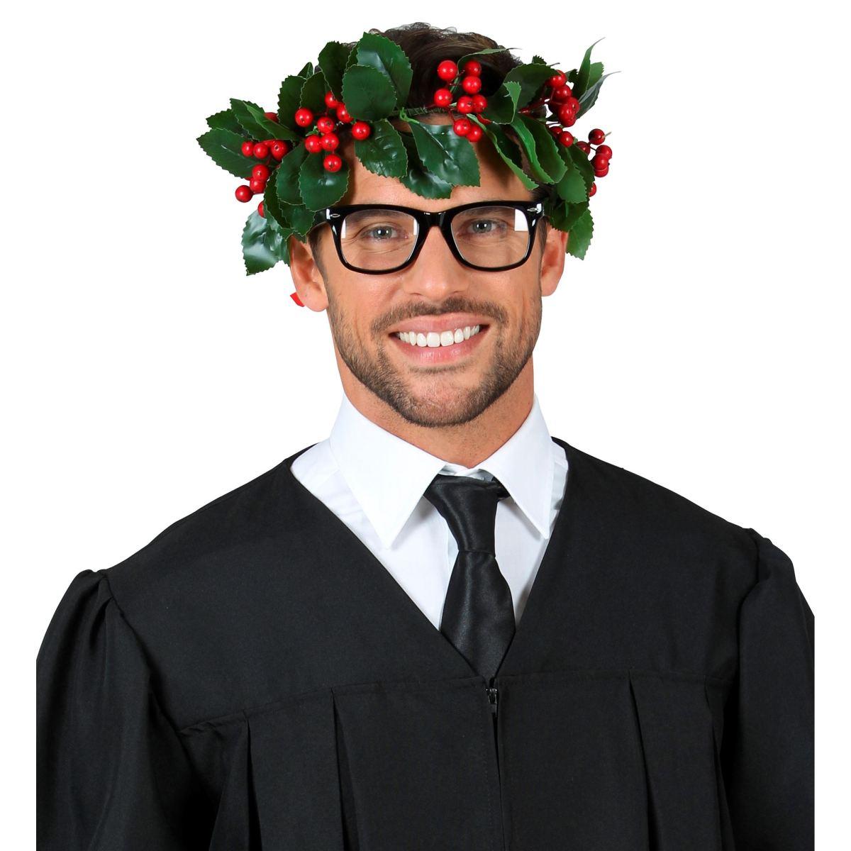 Corona Alloro Laureato Verde con Bacche Rosse |Widmann