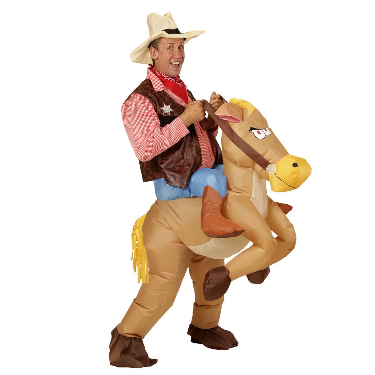 Costume Cowboy su Cavallo Gonfiabile |Widmann