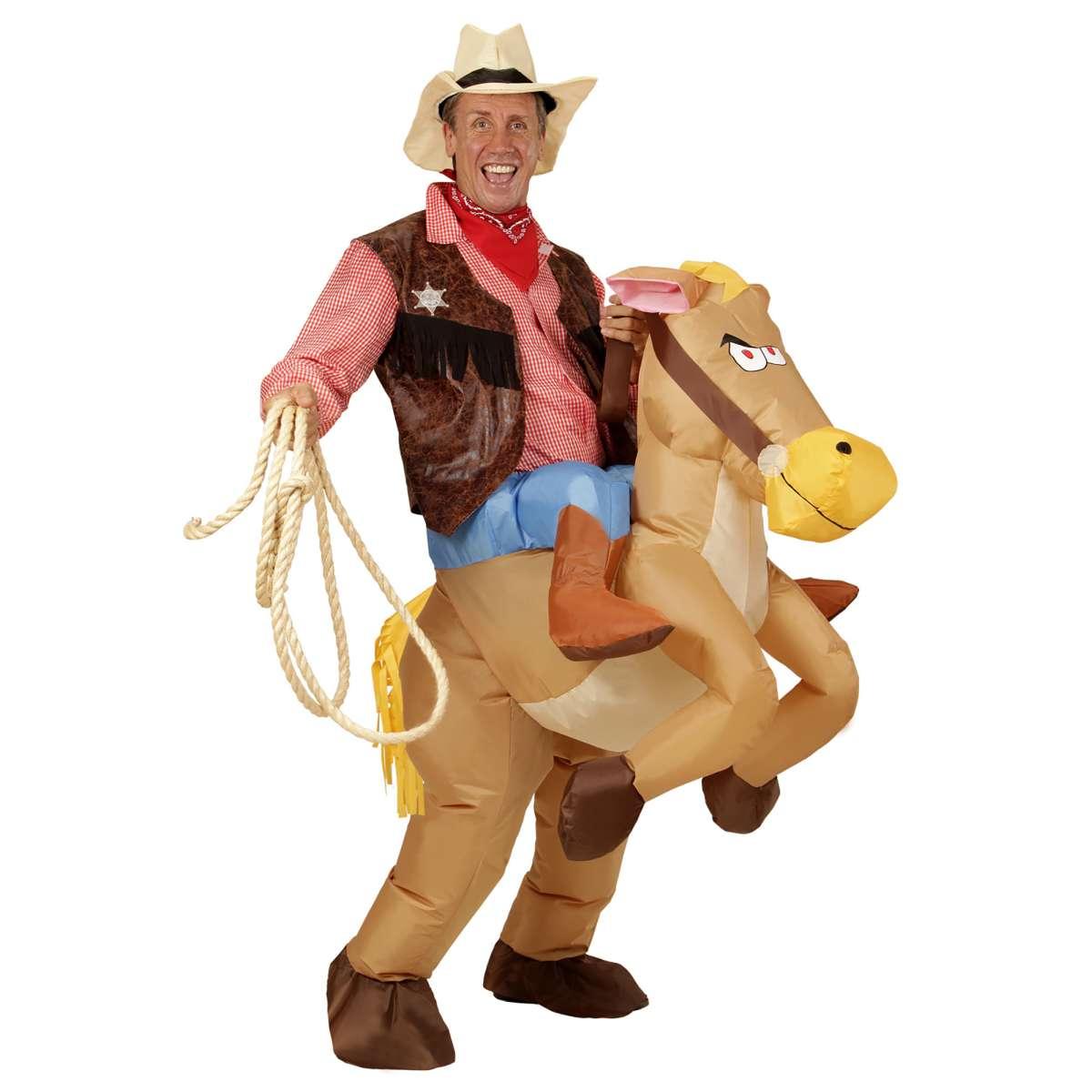 Costume Cowboy su Cavallo Gonfiabile |Widmann