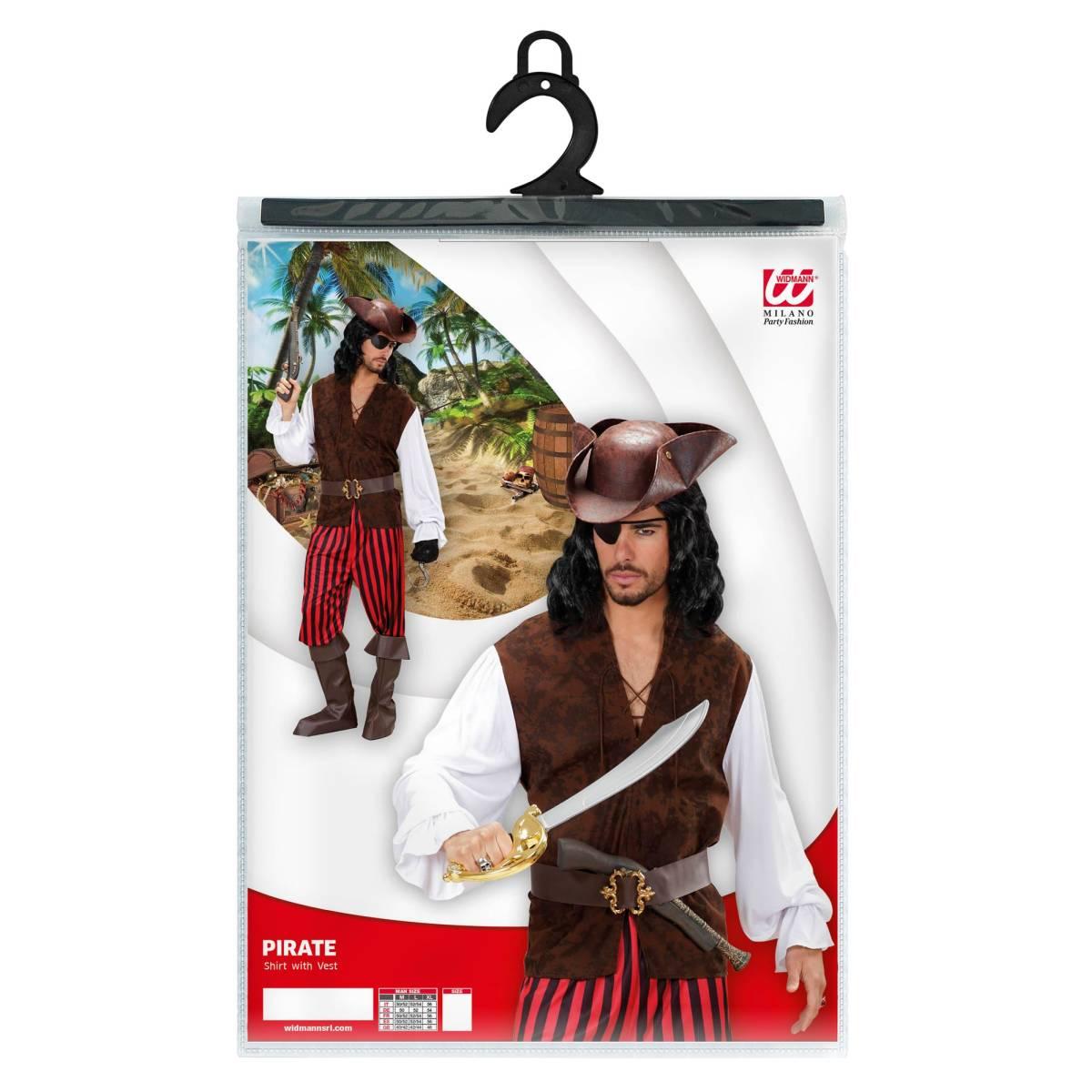 Camicia Pirata Beige con Gilet |Widmann