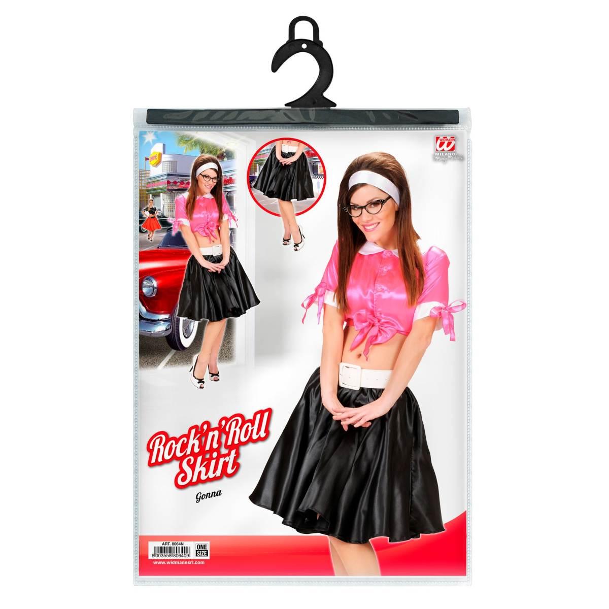 Gonna Nera Raso |Widmann